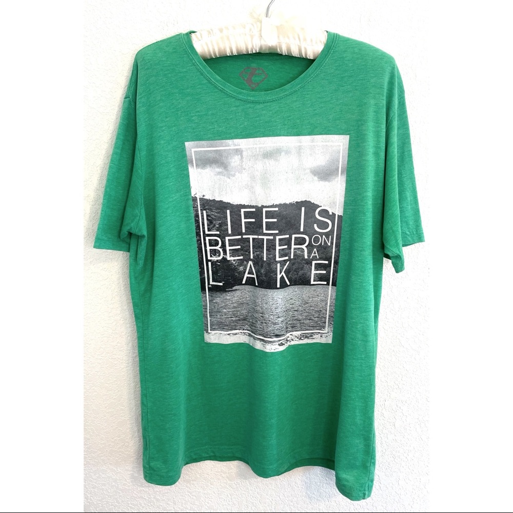 5/$20 Life is Better on a Lake green shirt large